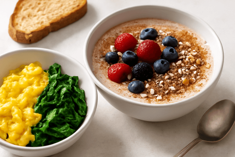 Bowl Proteico del Mattino con Uova, Yogurt e Avena Croccante