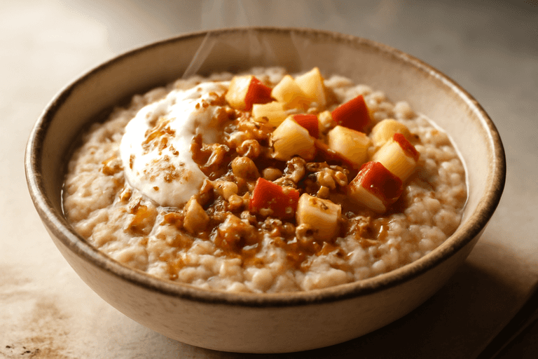 Energieke Havermoutbowl met Appel, Yoghurt en Kaneel